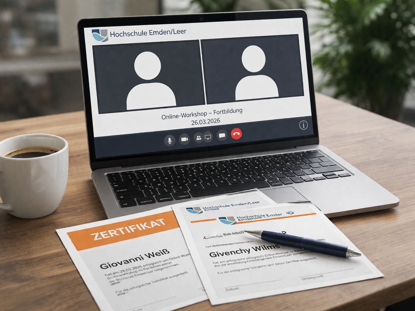 Teilnahme an einem Online-Workshop der Hochschule Emden/Leer